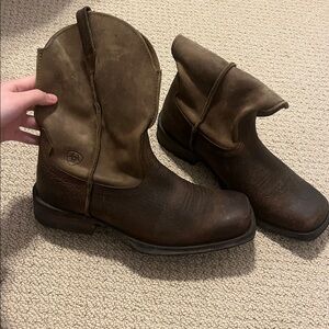 Ariat Men’s Rambler Earth Western Boot Brown Leather Cowboy Boots 8 EE